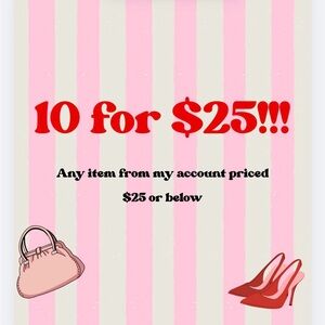 10 items for $25